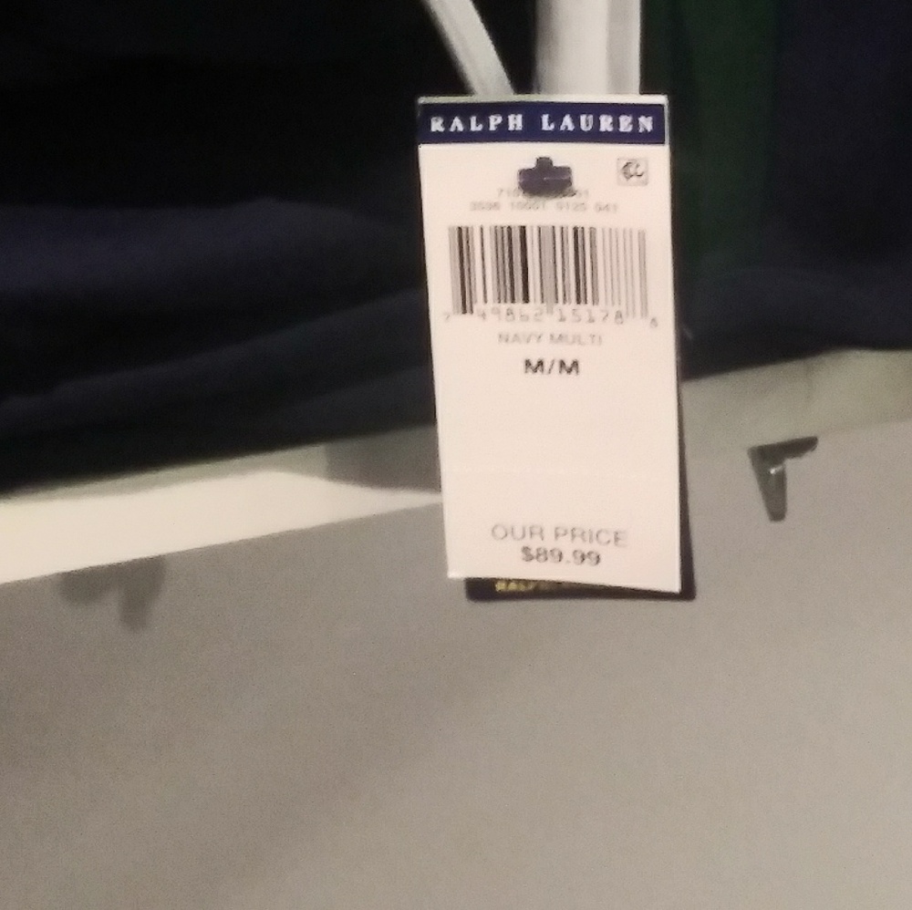 Ralph Lauren pants all black with whote stripes on